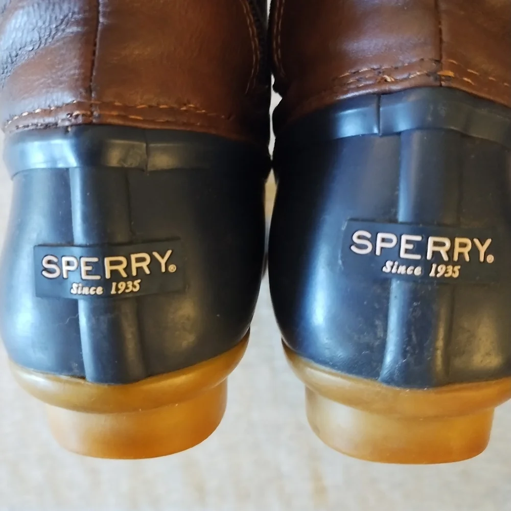 Sperry Top-Sider Saltwater Navy Rain Boots Girl's Sz 6 - Equivalent to Women's 8